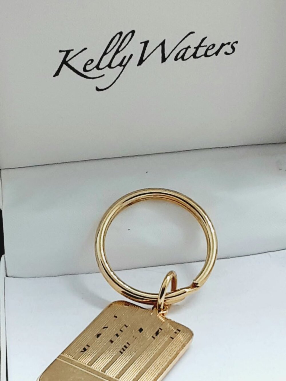 NEW Bridal Party Gift -- Gold Tone Engravable Key Ring